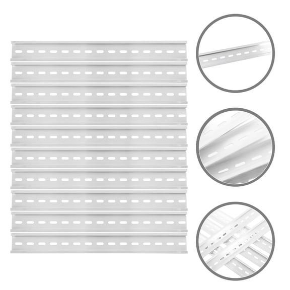 OUNONA 10pcs Electronic Accessory Replaceable Aluminum Din Rails Slotted Mounting Guide Installation Mount Aluminum Slotted