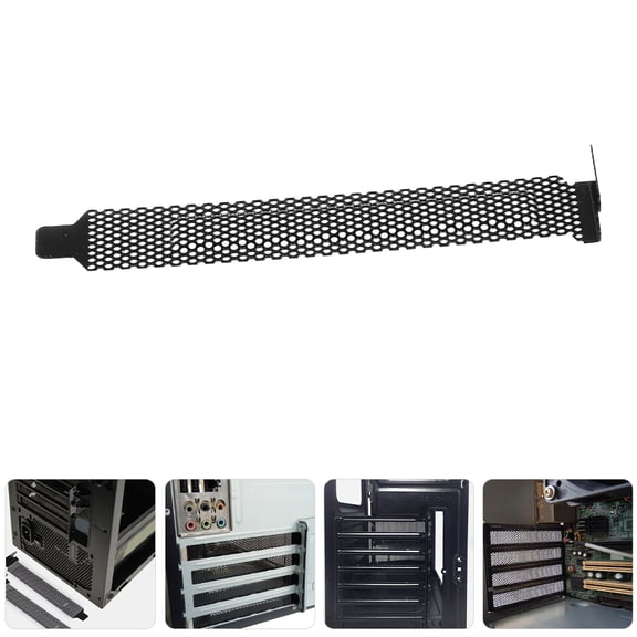FOLOYORI 10-Pack Black Metal PCI Slot Covers for Computer Cases with Dust and Enhanced Heat Dissipation