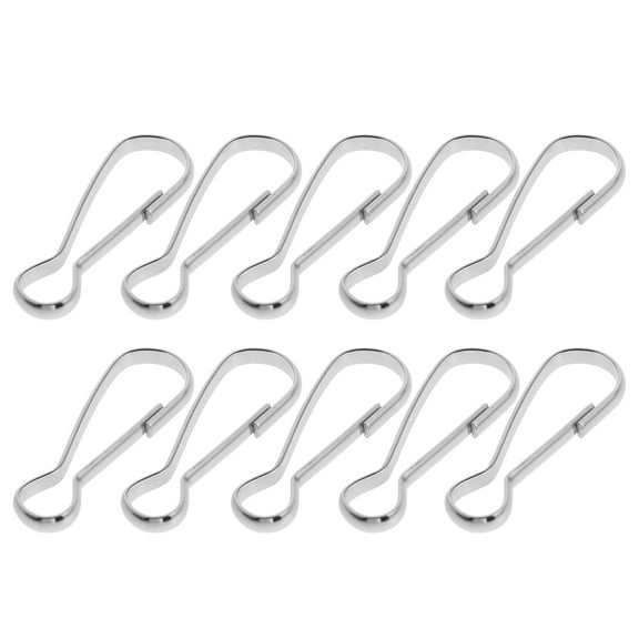 OUNONA 10pcs Flag Rod Hook Flagpole Clips Metal Flagpole Clips Flag Fixing Buckles Flag Fixing Accessories Outdoor Accessories Attach Flags Hooks