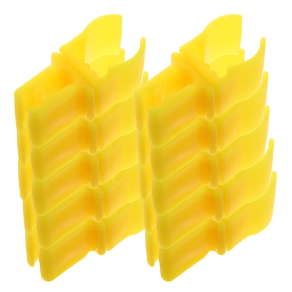 FOLOYORI 10-Pack Yellow Plastic Buckles for Football Training Poles, Easy to Install and Secure