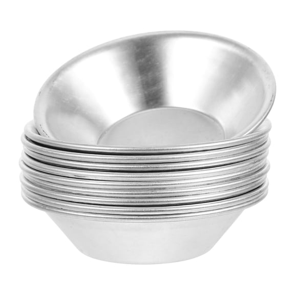 FOLOYORI Pudding Cup Molds Pudding Molds Silver 10pcs For Making Puddings
