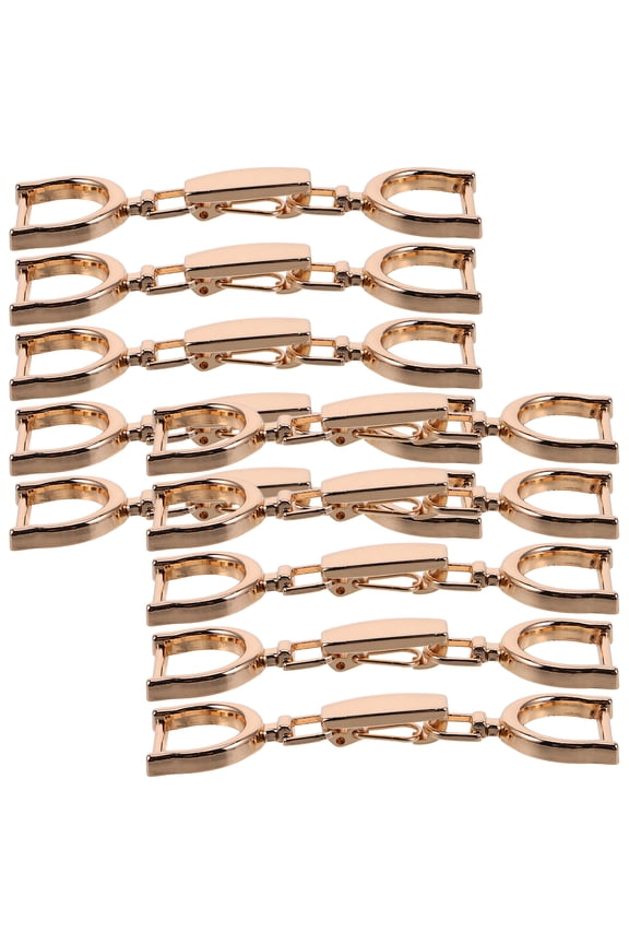 10pcs Gold Clasp Metal D Ring Buckles for Purse Strap DIY Bag Decorative Buckle for Handbag Craft Accessories