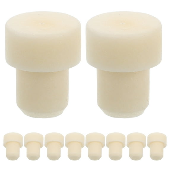 OUNONA 10pcs Mini Rubber Stopper for Glass Bottles Mini Sealing Stopper Glass Bottle Rubber Stopper Wine Saver Stopper Aroma Bottle Lid Tiny Glass Jar Sealing Stopper