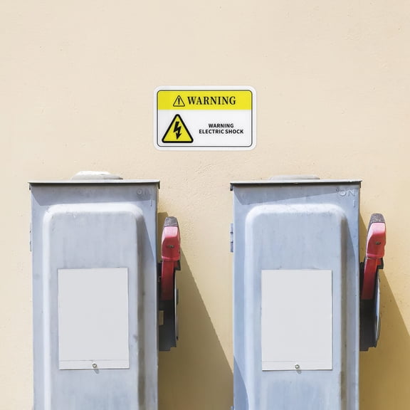 Tineasur Voltage Warning PVC Stickers Multi-Color for Factory Safety
