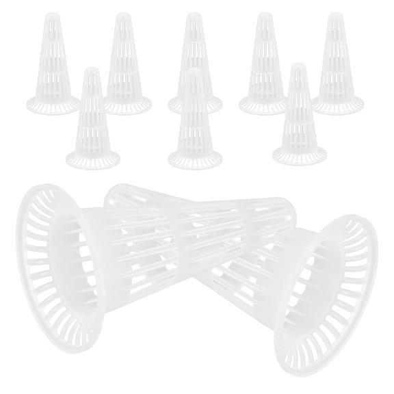 OUNONA 10pcs Planter Hole Mesh Pads Plastic Flower Pot Grid Mats Plant Pot Bottom Grid Mats for Garden