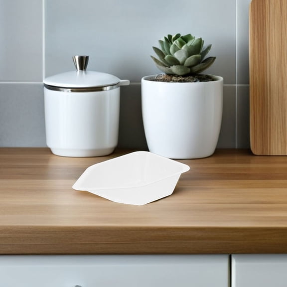 OUNONA 10pcs Portable Weighing Powder Plates 70ml High Accuracy Plastic Kitchen Weigh Boats Reusable Lab Weighing Trays for Measuring Food Medicine Cosmetics