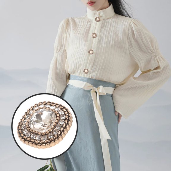 OUNONA 10pcs Sewing Buttons Delicate Alloy Decorative Button Western Styled Button