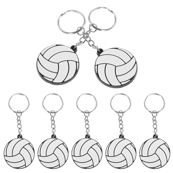 OUNONA 10pcs Sports Ball Modeling Keychain Sports Ball Key Ring Decor Bag Hanging Ornament