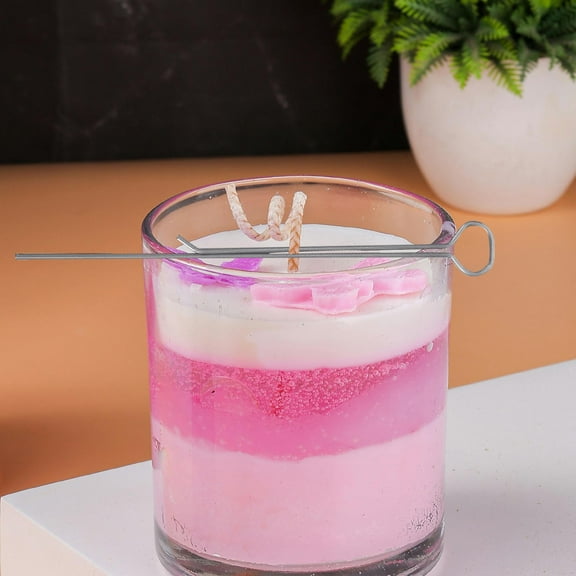 OUNONA 10pcs Stainless Steel Candle Wick Holders for DIY Candle Making Kits Fixing and Centering Wicks in Tealight Candles