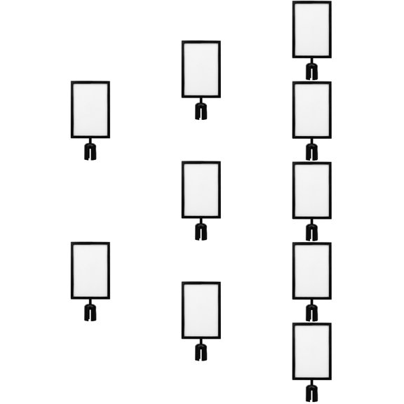 OUNONA 10pcs Stanchion Sign Holder Vertical Retractable Belt Stanchion Portrait Sign Frame