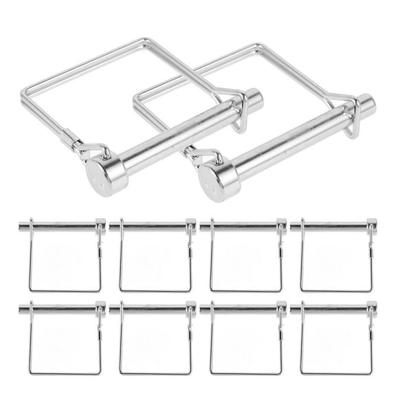 NUOLUX 10Pcs Plated Silver Tow Hitch Pins with re Shape for Easy Installation and Enhanced Stability