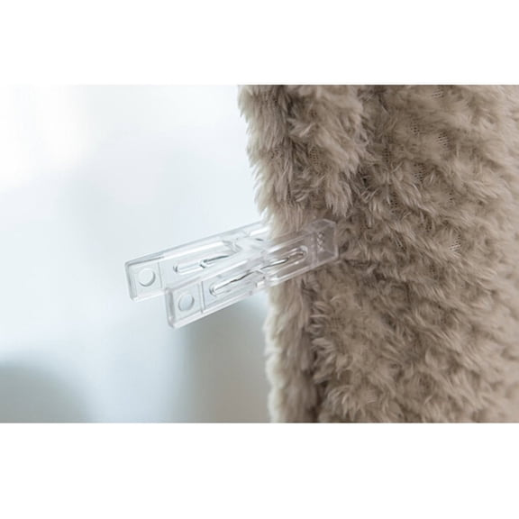 OUNONA 10pcs Transparent Plastic Clothing Clips for Family Use Rust Resistant and MultiFunctional