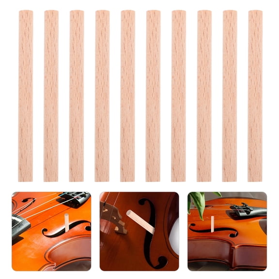 OUNONA 10pcs Violin Sound Posts High Spruce Wood Violin Accessories For Pure Sound Stable Resonance Playing For Violin Teaching Music Schools