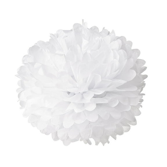 OUNONA 10pcs White Paper Flowers for Wedding Party Decoration 25CM