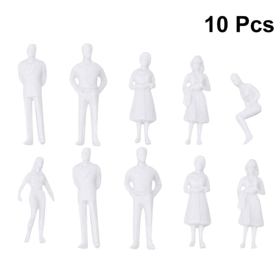 OUNONA 10Pcs White Figurines Kids for Artists and DIY Architectural Model
