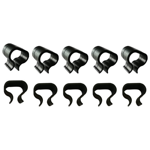 OUNONA Wicker Furniture Alignment Clips Sofa Fasteners Black Plastic 10pcs