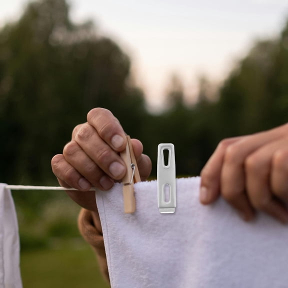 OUNONA 10pcs Windproof Stainless Steel Clothes Pins for Laundry and Quilts Clips for Clothes Drying Rack Clothespins for Hanging Clothes and Socks