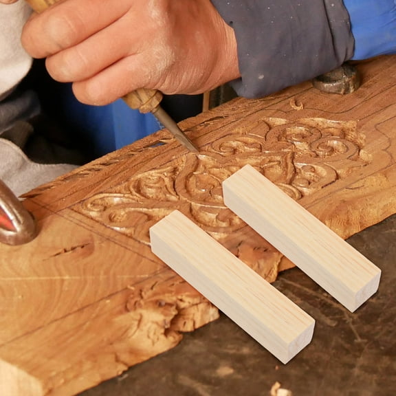 OUNONA Wooden Craft Lumber for Home DIY Projects Wood Strips Versatile and 10pcs