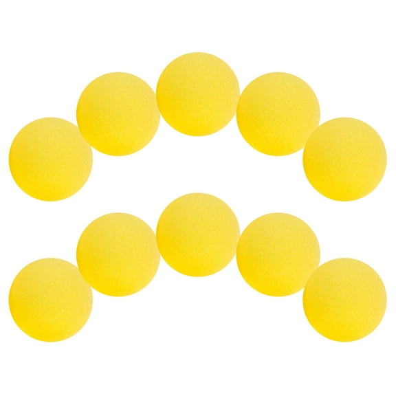 OUNONA 10pcs Yellow Round Shaped Sponge Balls for Party Use Performance Accessories Soft Sponge Balls
