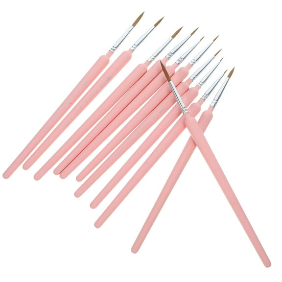 OUNONA 11Pcs Detail Painting Brush Set Miniature Painting Brush Fine Paint Brush Artist Supplies