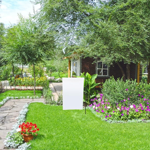 OUNONA 12 Pcs Blank Small Flag Polyester Flags for Outdoor Decoration