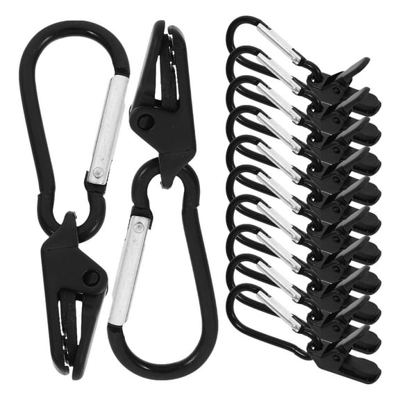 OUNONA 12Pcs Tarp Clips Heavy Duty Plastic Shade Sail Clips for Secure Outdoor Camping