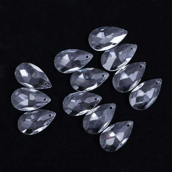 OUNONA  12 Pcs Ceiling Crystals Glass Bead Curtain Pendant