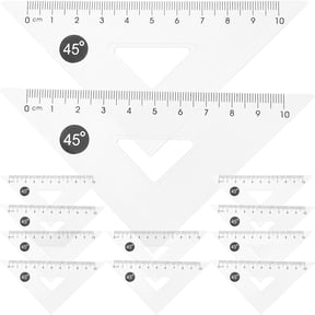 OUNONA 12 Pcs Drafting Measurement Triangle Rules Student Office