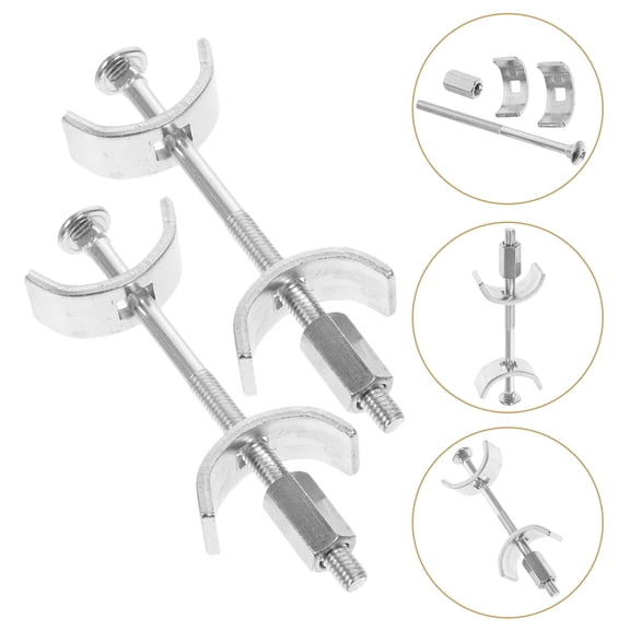 NUOLUX 12Pcs Plated Silver Countertop Thread Bolts for Professional and DIY Furniture Connection