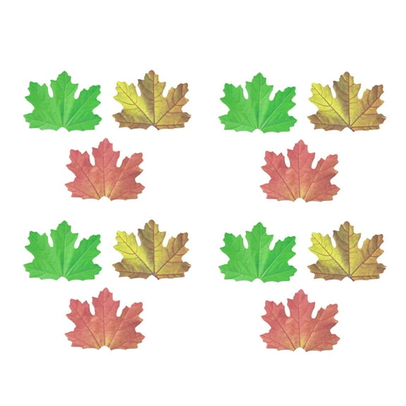 OUNONA  12 Pcs Markers Expo Maple Leaf Message Post Stickers Green Memo Notes Office