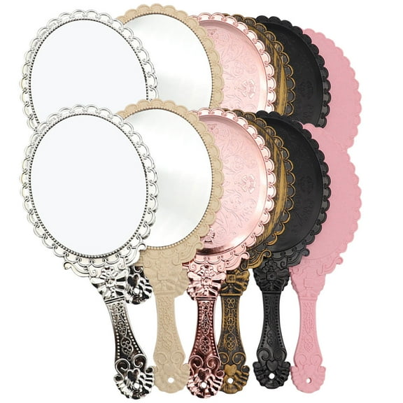 OUNONA 12 Pcs Ornate Hand Mirror Vanity Mirrors with Handle Travel