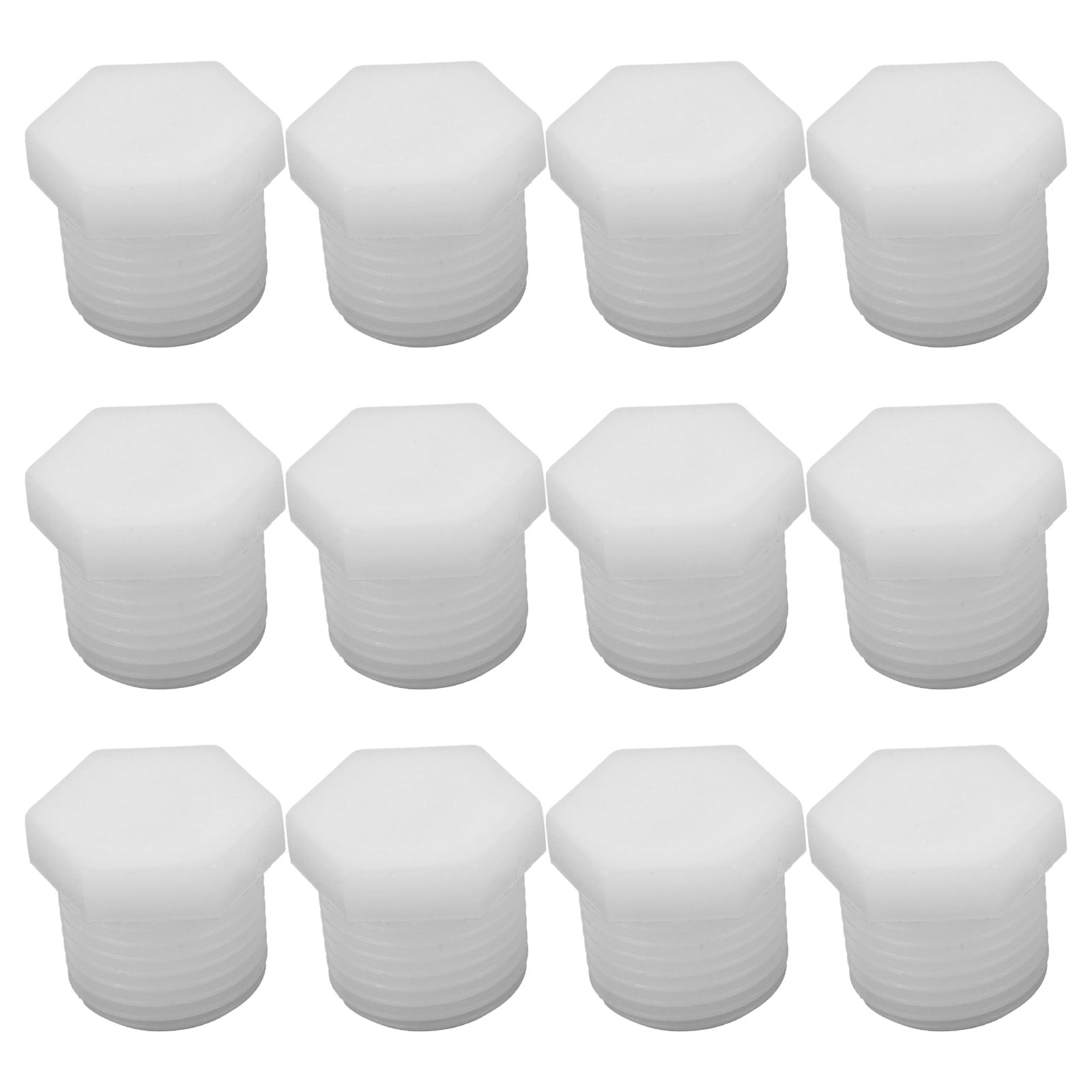 OUNONA 12 Pcs Rv Water Heater Drain Plugs Solar Bird Bath Fountain Submersible Cart White
