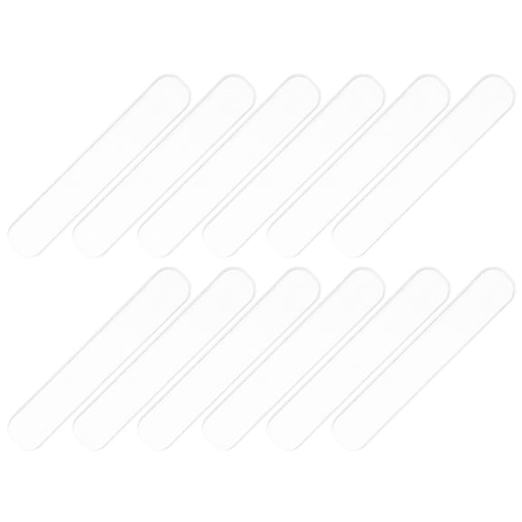 OUNONA 12 Pcs Silent Door Sticker 6.00X1.00X0.30CM Transparent