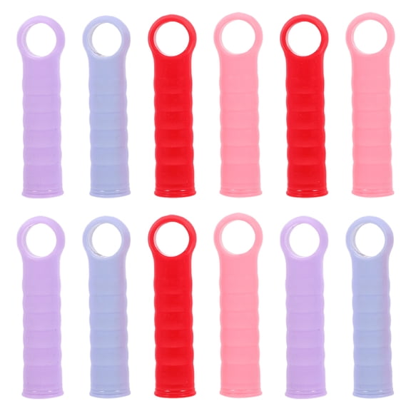 OUNONA 12 Pcs Mop Rod Tube Storage Bins with Lids Barbell Floor Mops