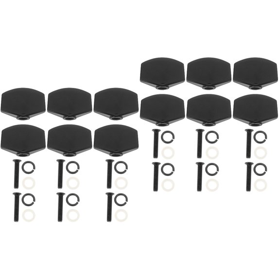 OUNONA 12 Sets String Locking Handles Guitar Tuners Caps Acoustic Guitar Tuning Handles