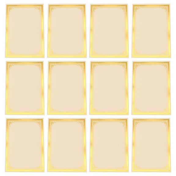 OUNONA  12 Sheets Certificate Paper Parchment for Writing Inner Page