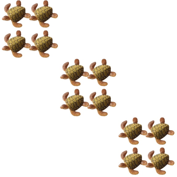 OUNONA 12 pcs Moss Microlandscape Turtle Adorable Ornament Aquarium Decor Fish Tank Decor Adorable Turtle Crafts for Home Indoor Desktop Shop