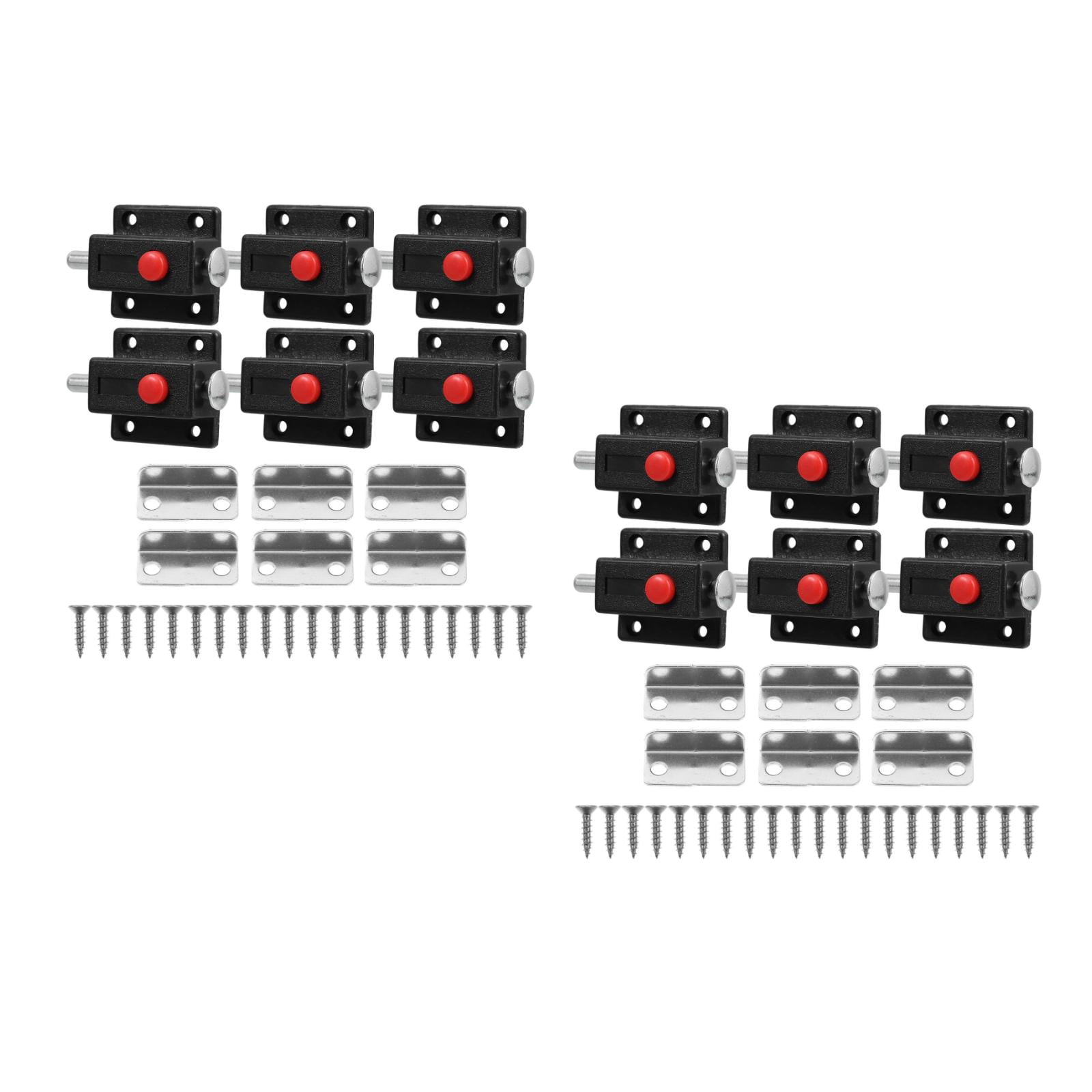 OUNONA 12 pcs Push Button Latch for Cabinet Doors Spring Release Latch ...