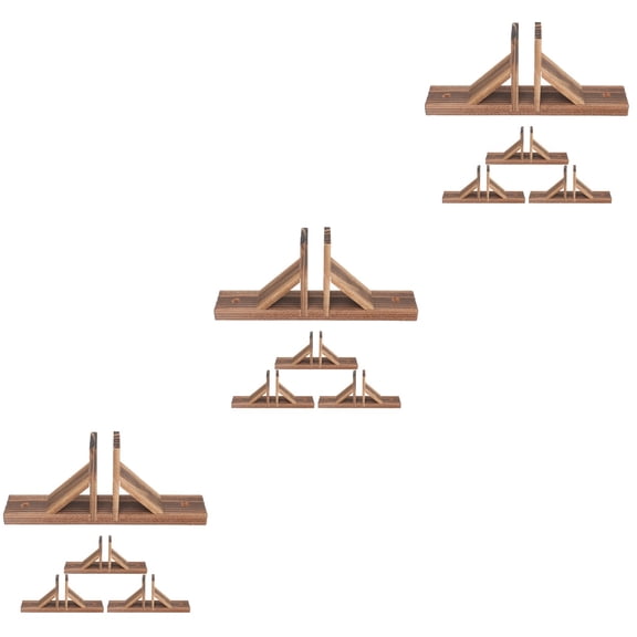 OUNONA 12 pcs Wooden Fence Base Anti-tipping Garden Fence Support Holder Fence Supplies