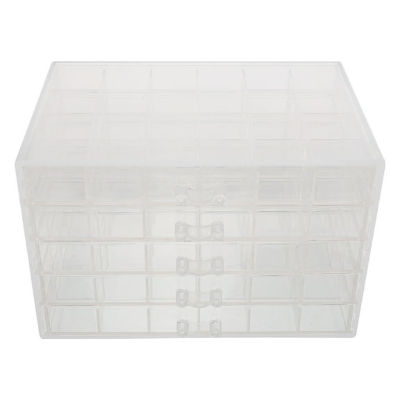 OUNONA 120 Grid Clear Plastic Crystal Storage Containers Stackable 5 Layer Drawer Organizer for Rock Collection