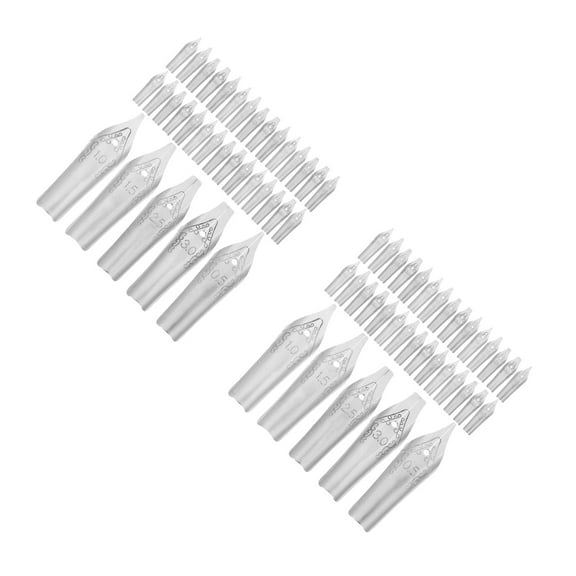 OUNONA 120 pcs Pen Nibs Universal Fountain Pen Nibs Stainless Pen Nibs Replacement Nibs Fountain Pen Tips Fountain Pen Nibs Replacement Pen Nibs Calligraphy Nibs for Writing Painting Signing