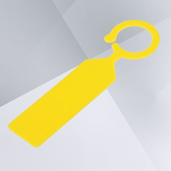 OUNONA 120Pcs Reusable Yellow Plastic Wine Bottle Labels with Buckle for Clear Identification