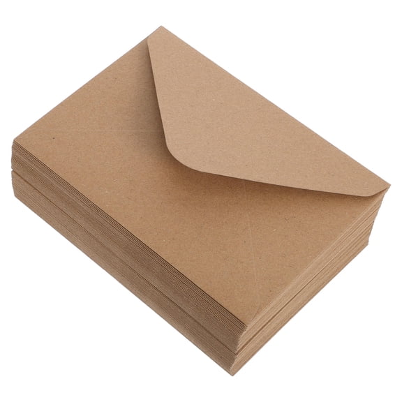 OUNONA 120pcs Invitation Postcards with Envelopes Brown Kraft Paper Invitation Cards and Envelopes Set Stationery Letter and Envelope Set