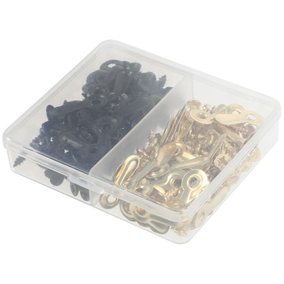 OUNONA 120Pcs Picture Frame Backing Clips with Screws Iron Assorted Color for Hanging