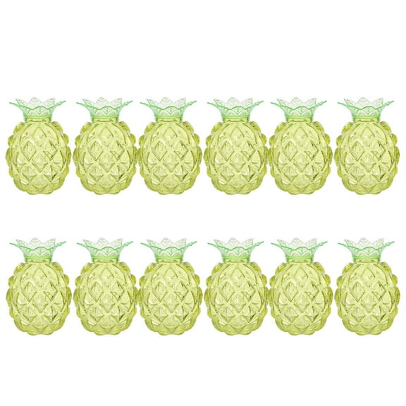 12PCS Pineapple Candy Boxes for Wedding Decor, Hawaii Party Favor Fruit Shape Snack Boxes, Plastic Chocolate Storage Containers