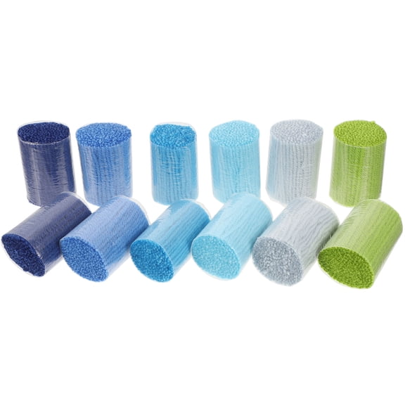 OUNONA 12Pcs Acrylic Yarn for Rug Making and Hand Crafting Pillows Blankets Cushions