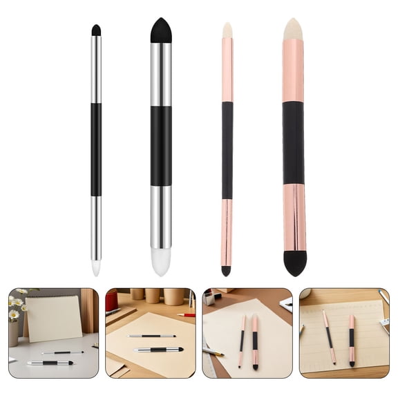 OUNONA 12Pcs Reusable Art Sponge Blender Pen Double Headed for Smooth Blending and Detail Refinement