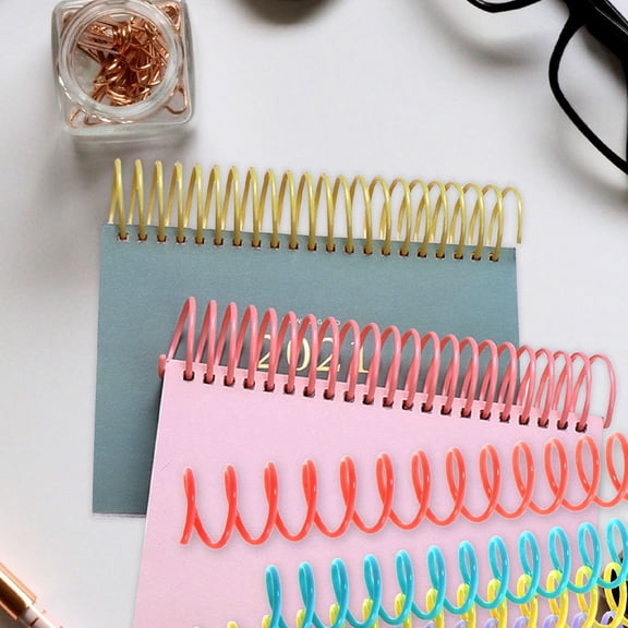 DRAFIDEEP 12Pcs Assorted Color Plastic Loose Leaf Rings for DIY Notebook Binding and Scrapbook Use