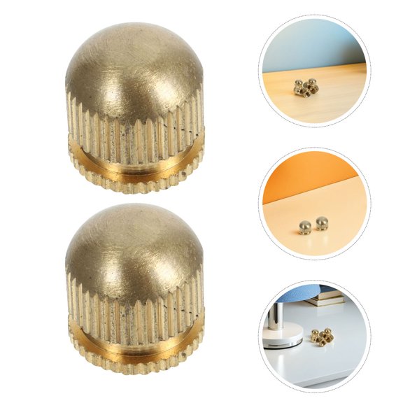 OUNONA 12Pcs Brass Lamp Finials with M5 Thread for Light Fixtures Ceiling and Table Lamp Hardware