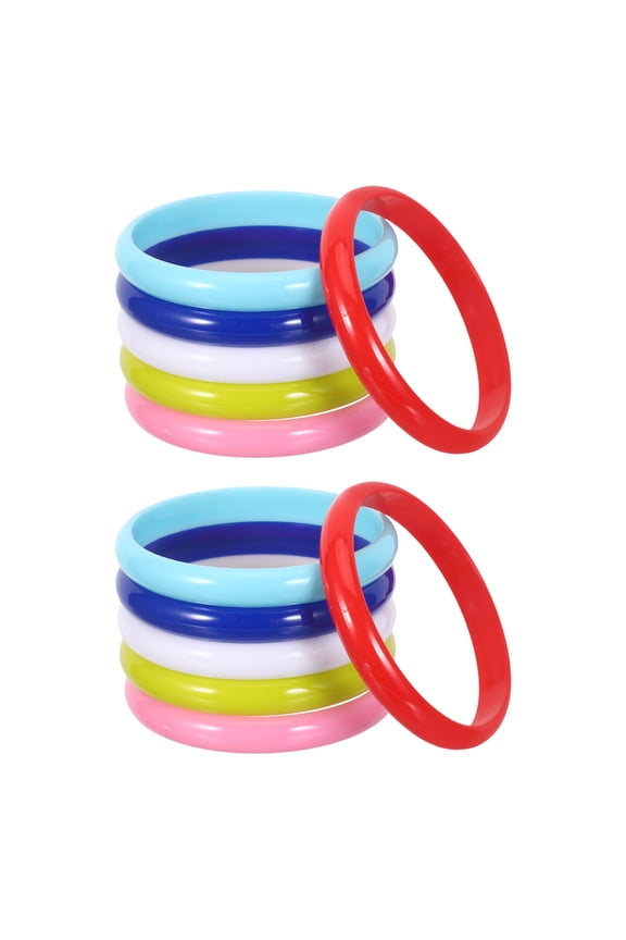 Candy Colored Plastic Bracelets Assorted Color PP for Home Use 12Pcs